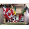 Image 1 : Around 30 Saskatchewan and Canadian Flags With Stands