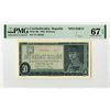 Image 1 : Republika Ceskoslovenska. 1948. "Top Pop" Issued Banknote.