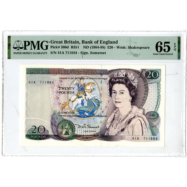 Bank of England. ND (1984-88). Issue Banknote