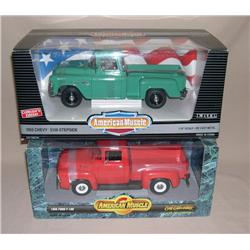 (2) AM Pickups--'55 Chevy & '56 Ford