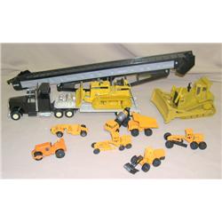 Box Lot of Misc Toys--CAT, 1/43rd Semi & others