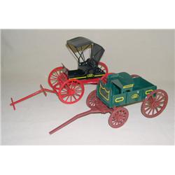 (2) JD Toys--Buggy & Buckboard Wagon