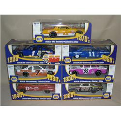 (7) NAPA NASCAR 50th Anniversary Collector's Edition 1/24th Scale Cars