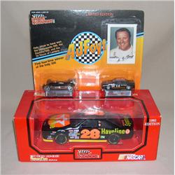 (2) NASCARS--#28 1/24th Scale & 1/64th Scale AJ Foyt 2pc Set