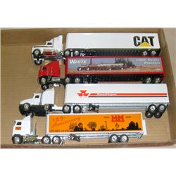 (4) 1/64th Trucks--MM, MF, White, & CAT
