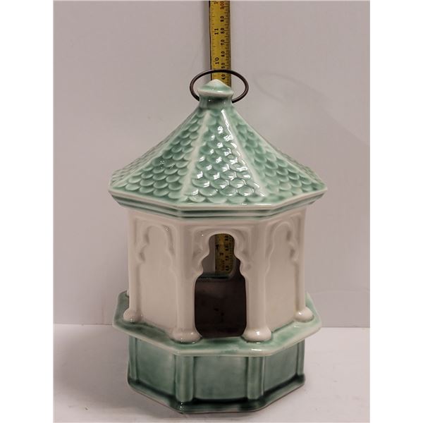 VINTAGE HANGING CERAMIC PAGODA PLANTER