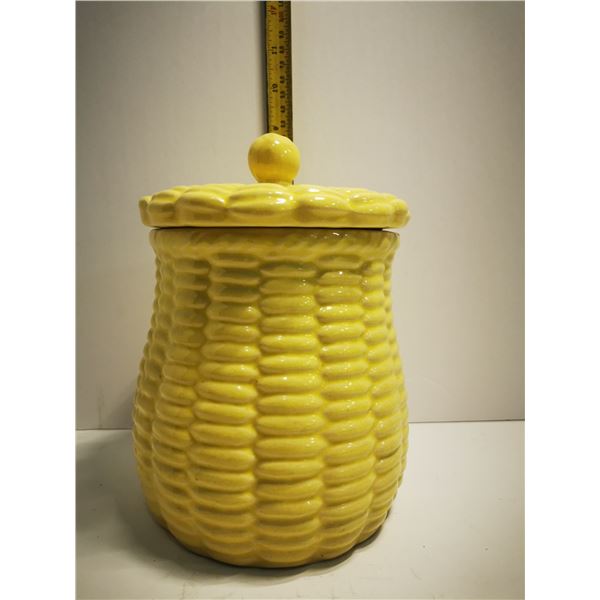 1960S BASKETWEAVE COOKIE JAR