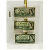 Image 1 : LOT OF 3 1954 $1 BANK OF CANADA BANKNOTES