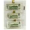 Image 2 : LOT OF 3 1973 $1 BANK OF CANADA BANKNOTES