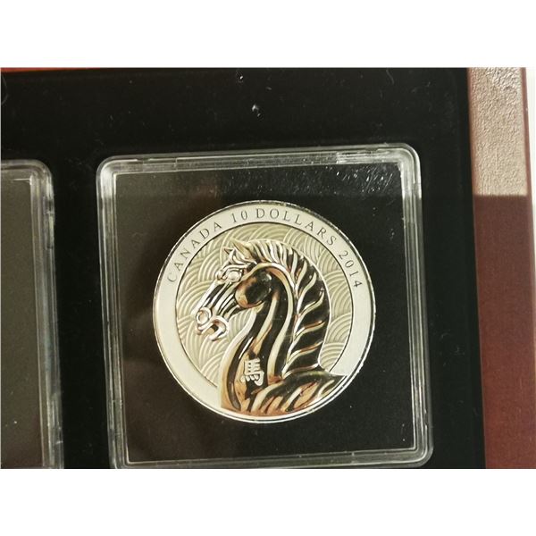 2014 YEAR OF THE HORSE FINE SILER $10 COIN