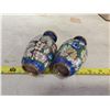 Image 2 : 322. Cloisonne vases 4” high (2)