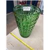 Image 1 : 331. Green depression glass vase, Windsor pattern