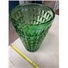 Image 2 : 331. Green depression glass vase, Windsor pattern