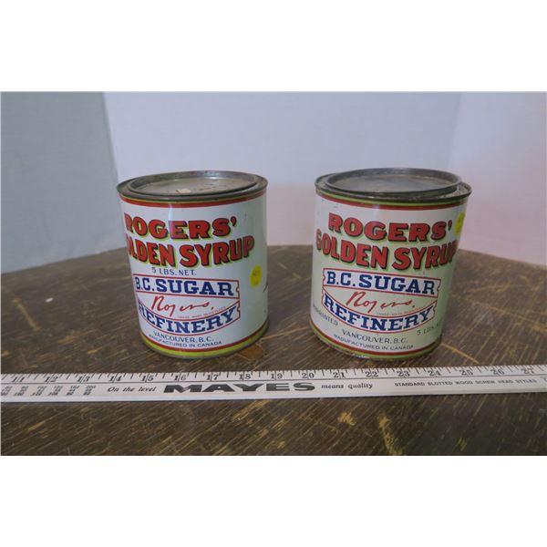2 Rogers Golden Syrup Tins