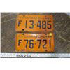 Image 1 : 2 - 1963 Sask License Plates