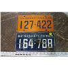 Image 1 : 2 Sask Plates - 1962, 1963