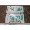 Image 1 : 2 Sask Plates - 1966, 1968