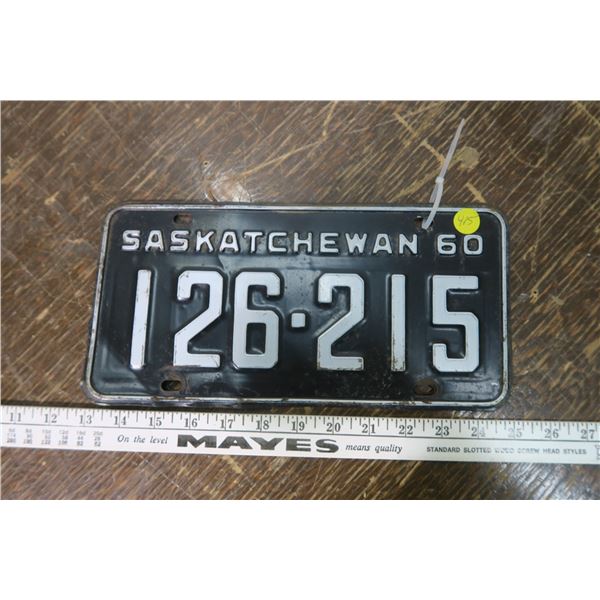 Matching 1960 Sask Plates (2)