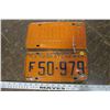 Image 1 : Matching 1963 Sask Plates (2)