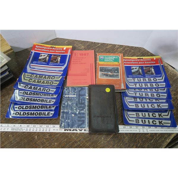Splashguard Accents & Lot of Mostly US 80's & 90's Car Manuals