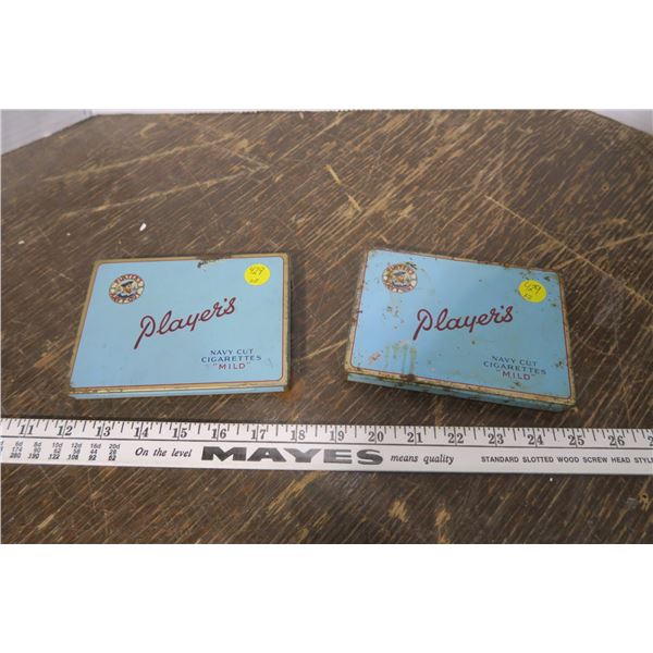 2 Players Cigarette Flat Tins