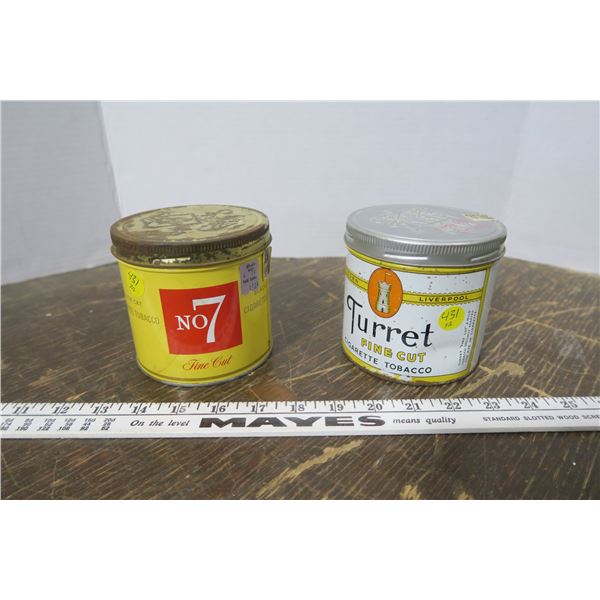 2 Tobacco Tins
