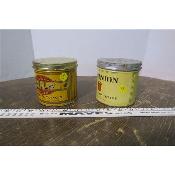 2 Tobacco Tins