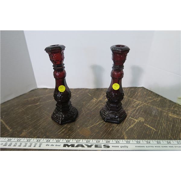 Avon Candle Stick Pair - Bath Oil