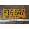 Image 1 : 1947 Saskatchewan License Plate