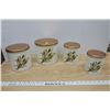 Image 1 : Set of 4 Matching food/kitchen Tins