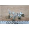Image 1 : Ornate Brass Drawer Knobs - Painted White