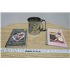 Image 1 : Flour Sifter & 2 Cook Books