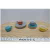Image 1 : Coloured Mini Tea cups & Saucer Set