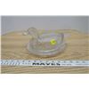Image 1 : Glass Duck on Nest - Has Crack & Previous Repair