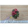 Image 5 : Roses Chalkware Piece w/ Birthday Note on Back 1955