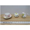 Image 1 : Royal Albert - White Dogwood Cream & Sugar, Misc Sugar & 2 Saucers