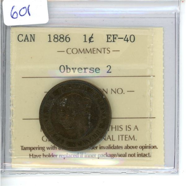 1886 ICCS EF-40 Victoria Penny - Coin