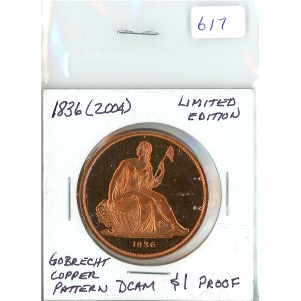 1836 (2004) LTD Edition Gobrecht Copper Proof