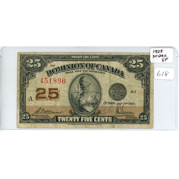 1923 25 Cent Shinplaster Note