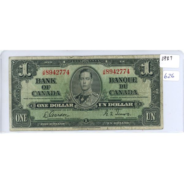 1937 One Dollar Bill