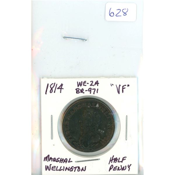 1814 Marshall Wellington 1/2 Penny - Coin