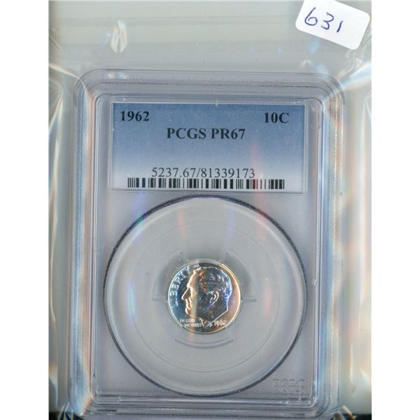 1962 PCGS PR67 10 Cent - Coin