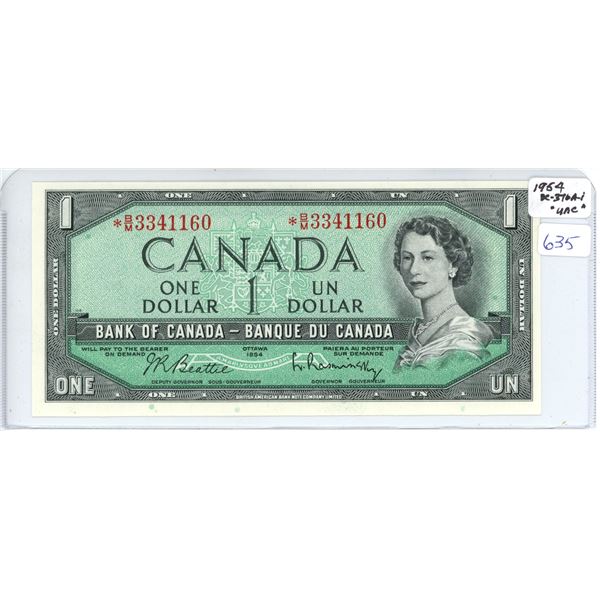 1954 *Star Replacement One Dollar Bill