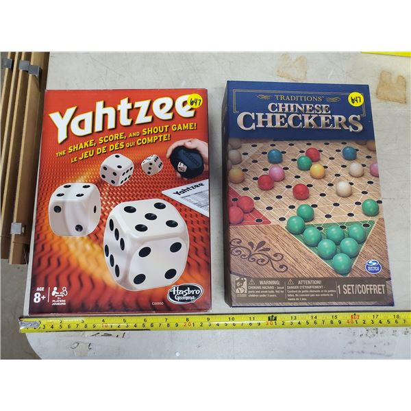 CHINESE CHECKERS & YAHTZEE BOARD GAMES