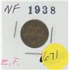 Image 1 : 1938 one cent coin Newfoundland
