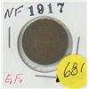 Image 1 : 1917 one cent coin Newfoundland