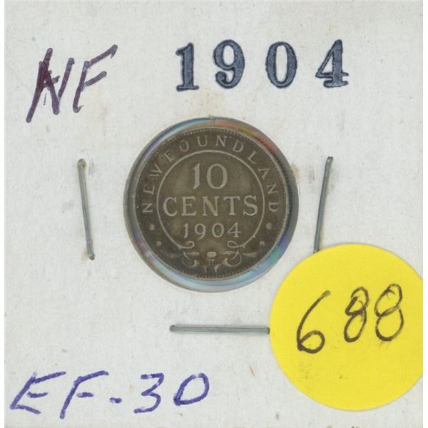 1904 ten cent coin Newfoundland