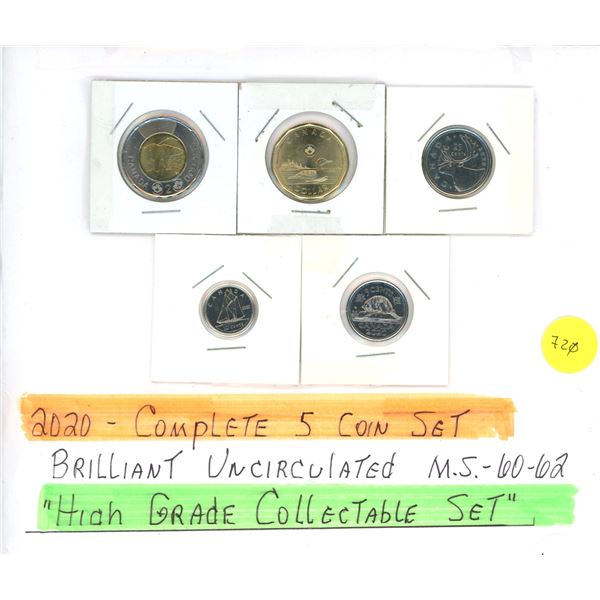 2020 - Set of 5 CAN Coins