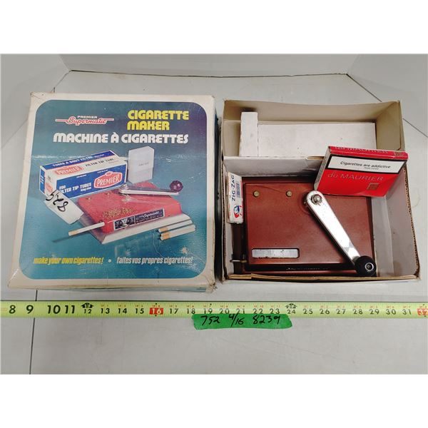 Premier Supermatic Cigarette Machine W/ Zig Zags and Cigarettes