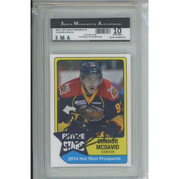 2014 Mcdavid Hot Prospects Facsimile Auto Graded SMA 10